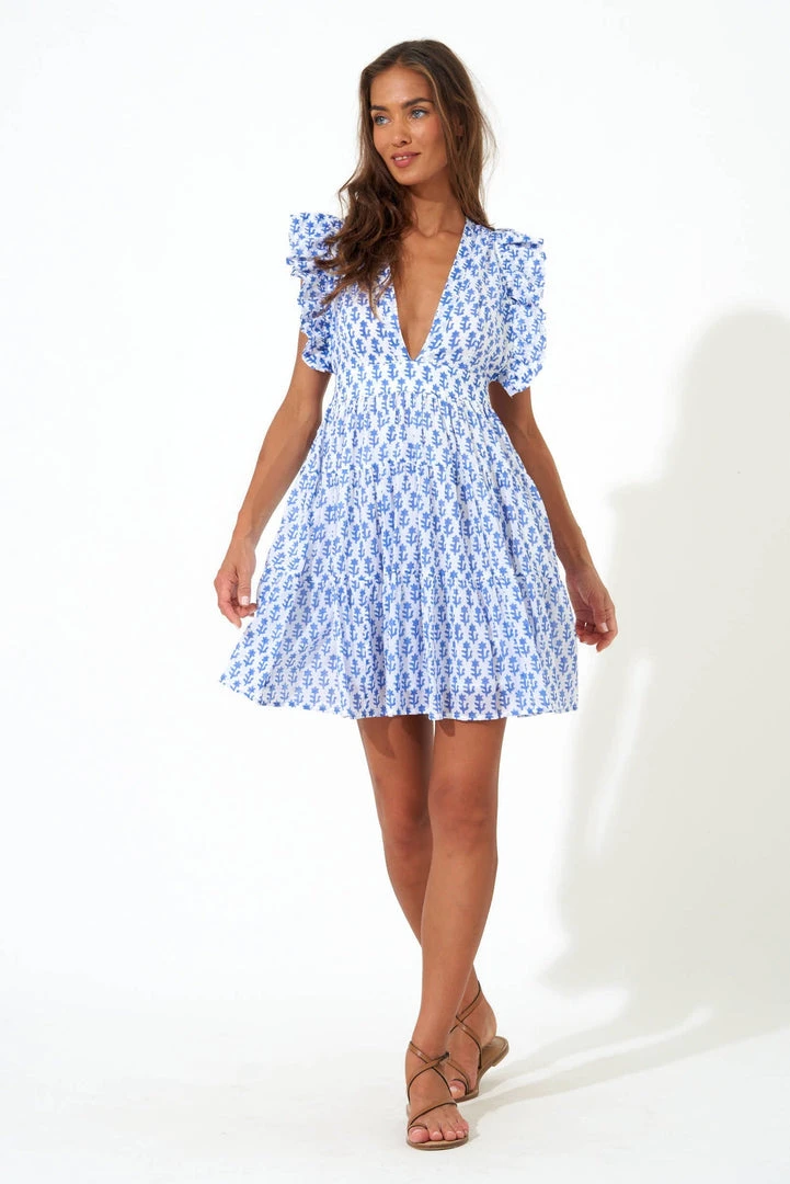 OLIPHANT Cross Back Mini- Flora Blue 5 OLIPHANT Cross Back Mini- Flora Blue