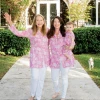 The Kemble Shop Deep Pink Floral Palm Beach Tunic
