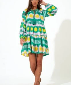 OLIPHANT Balloon Sleeve Short- Ikat Lilac