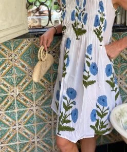 The Kemble Shop Blue Poppy Phoebe Dress WHAT'S HOT