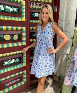 The Kemble Shop Shades Of Blue Phoebe Dress WHAT'S HOT