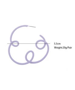 QuayL Loop De Hoop Earrings - Lavender