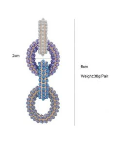 QuayL Round Chain Link Hoops - Blues WHAT'S HOT