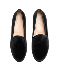 Del Toro Women's Black Velvet Slipper II