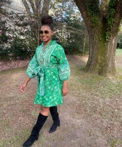 CLOTHING Sue Sartor Flounce™️ Shorty | Evergreen Iris / Paisley
