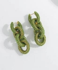 QuayL Round Chain Link Hoops - Pine