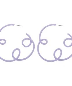 QuayL Loop De Hoop Earrings - Lavender