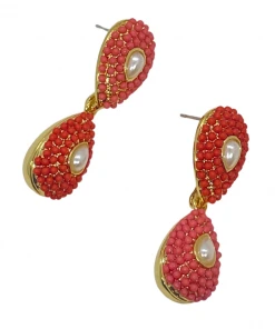 QuayL Double Teardrop Drop Earrings - Blue 11 QuayL Double Teardrop Drop Earrings - Blue