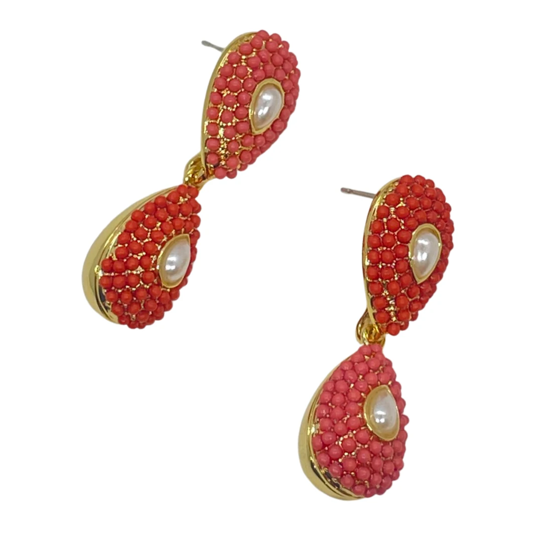 QuayL Double Teardrop Drop Earrings - Blue 5 QuayL Double Teardrop Drop Earrings - Blue