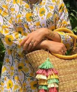 The Kemble Shop Yellow Daisy Palm Beach Tunic