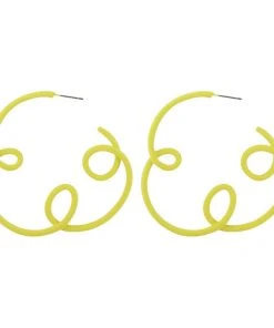 QuayL Loop De Hoop Earrings - Yellow