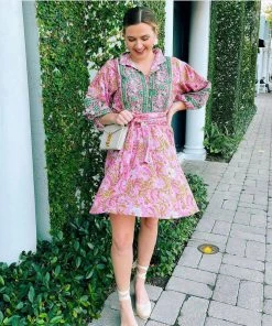 Sue Sartor Flounce™️ Shorty | Pink / Green Patio CLOTHING