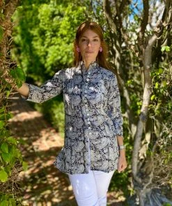 The Kemble Shop WHAT'S HOT NEW Black Paisley Palm Beach Tunic