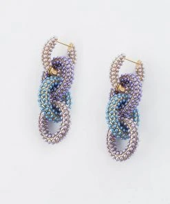 QuayL Round Chain Link Hoops - Blues WHAT'S HOT