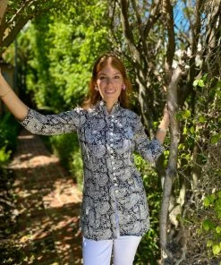 The Kemble Shop WHAT'S HOT NEW Black Paisley Palm Beach Tunic 8 The Kemble Shop WHAT'S HOT NEW Black Paisley Palm Beach Tunic