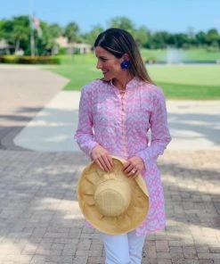 The Kemble Shop Light Pink Heart Palm Beach Tunic 9 The Kemble Shop Light Pink Heart Palm Beach Tunic