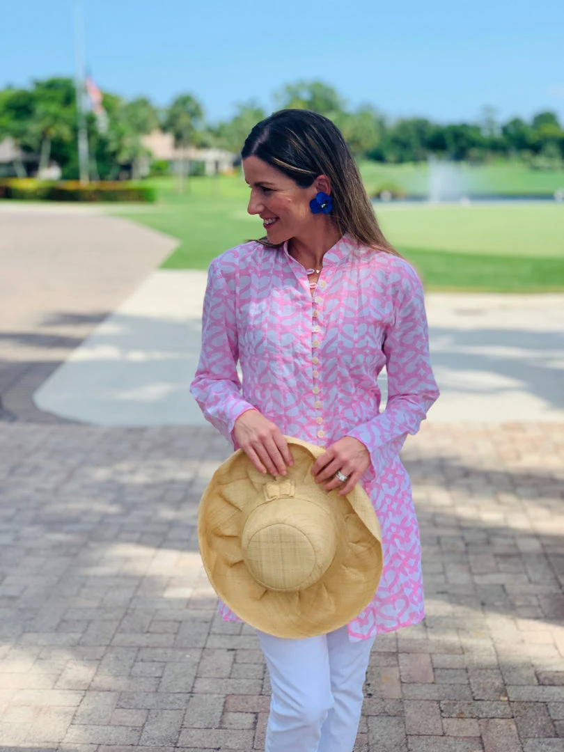 The Kemble Shop Light Pink Heart Palm Beach Tunic 6 The Kemble Shop Light Pink Heart Palm Beach Tunic