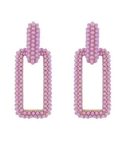 QuayL ACCESSORIES Chain Link Hoops - Lavender