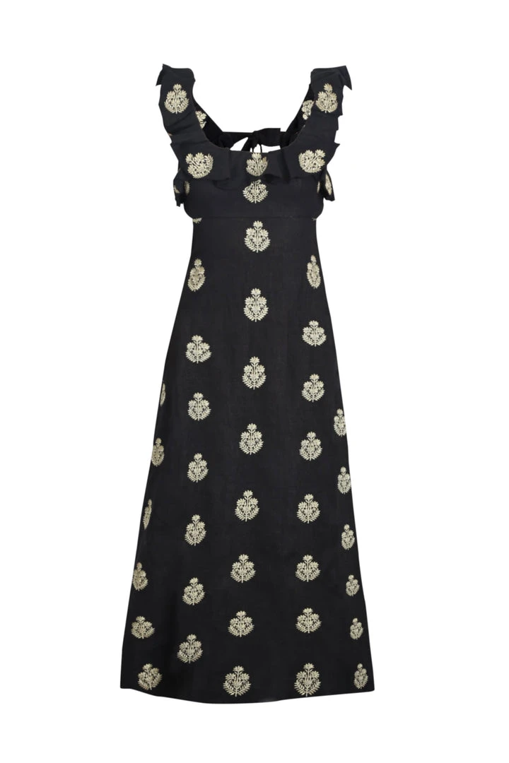 RosewaterHouse CLOTHING Malika Dress - Black & Gold 7 RosewaterHouse CLOTHING Malika Dress - Black & Gold