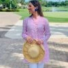 The Kemble Shop Light Pink Heart Palm Beach Tunic 2 The Kemble Shop Light Pink Heart Palm Beach Tunic