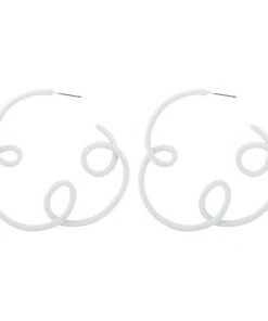 QuayL Loop De Hoop Earrings - White WHAT'S HOT