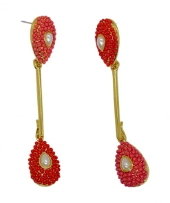 QuayL Double Teardrop Drop Earrings - Blue 12 QuayL Double Teardrop Drop Earrings - Blue