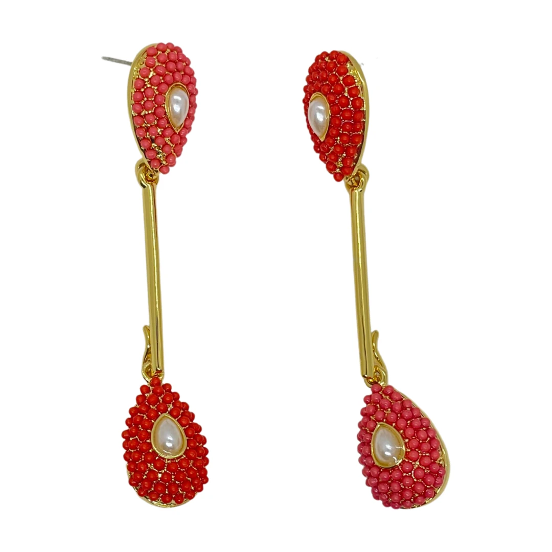 QuayL Double Teardrop Drop Earrings - Blue 6 QuayL Double Teardrop Drop Earrings - Blue