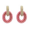 QuayL Double Chain Link Hoop - Pearl/Pink 2 QuayL Double Chain Link Hoop - Pearl/Pink