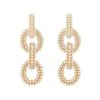 QuayL Round Chain Link Hoops - Pearl