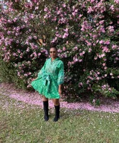 CLOTHING Sue Sartor Flounce™️ Shorty | Evergreen Iris / Paisley