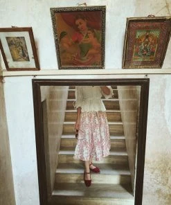 Daydress Frill Skirt In Cerise Chintz Trail 8 Daydress Frill Skirt In Cerise Chintz Trail