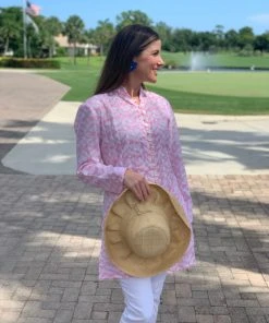 The Kemble Shop Light Pink Heart Palm Beach Tunic 8 The Kemble Shop Light Pink Heart Palm Beach Tunic