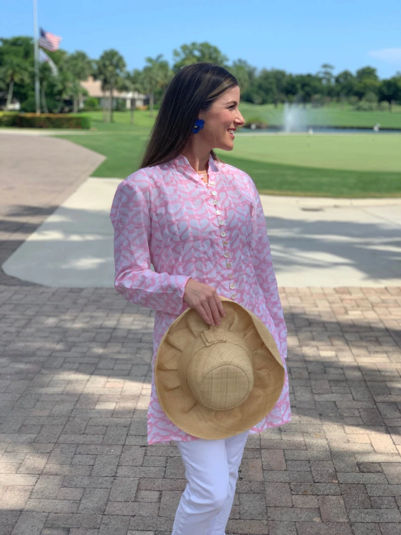 The Kemble Shop Light Pink Heart Palm Beach Tunic 5 The Kemble Shop Light Pink Heart Palm Beach Tunic