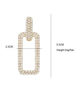 QuayL Chain Link Hoops - Moonstone