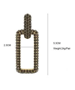 QuayL ACCESSORIES Chain Link Hoops - Graphite Crystal