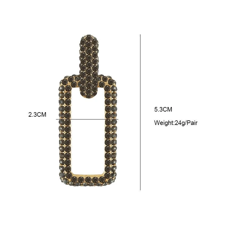 QuayL ACCESSORIES Chain Link Hoops - Graphite Crystal 4 QuayL ACCESSORIES Chain Link Hoops - Graphite Crystal