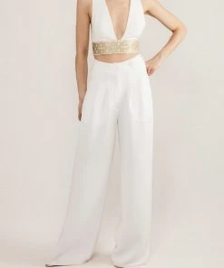 RosewaterHouse Pillar Pant - Ivory Bottoms