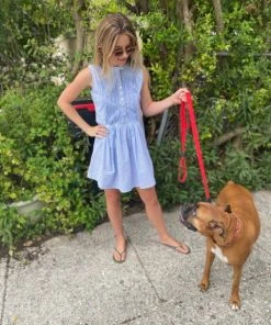 The Kemble Shop WHAT'S HOT Blue And White Striped Phoebe Dress