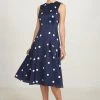 Molly Moorkamp Jori Dress, Racing Dot, Deep Ocean Navy-White CLOTHING