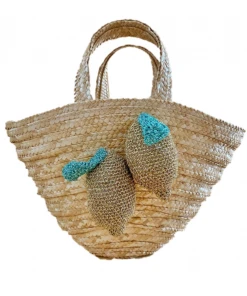 The Kemble Shop WHAT'S HOT Natural Straw Lemon Tote