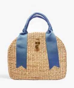 MME.Mink Mme. Mink THE PICNIQUE No.3 OVERNITER TOTE - CORNFLOWER