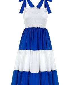 Monica Nera Mathilde Midi Colorblock Dress CLOTHING