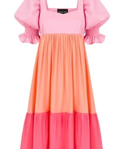 Monica Nera Salma Colorblock Dress