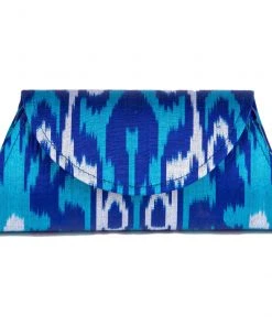 Larkin Lane Mykonos Silk Ikat Hard Shell Clutch WHAT'S HOT