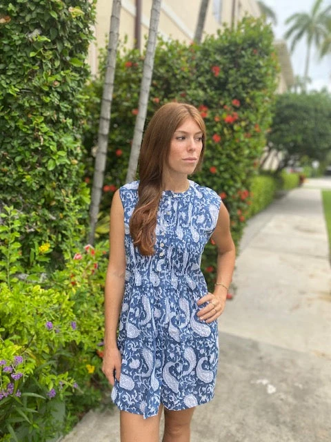 The Kemble Shop WHAT'S HOT Paisley Palm Navy Phoebe Dress 3 The Kemble Shop WHAT'S HOT Paisley Palm Navy Phoebe Dress