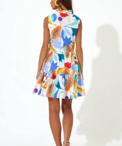 OLIPHANT Yoke Dress- Papaya Yellow