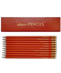 Sloane Stationery Clever Pencils - Orange Box Of 10 7 Sloane Stationery Clever Pencils - Orange Box Of 10