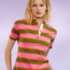 Cynthia Rowley Stripe Polo Tee WHAT'S HOT 2 Cynthia Rowley Stripe Polo Tee WHAT'S HOT