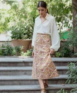 RosewaterHouse Ghalamkar Skirt - Pink