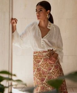 RosewaterHouse Ghalamkar Skirt - Pink